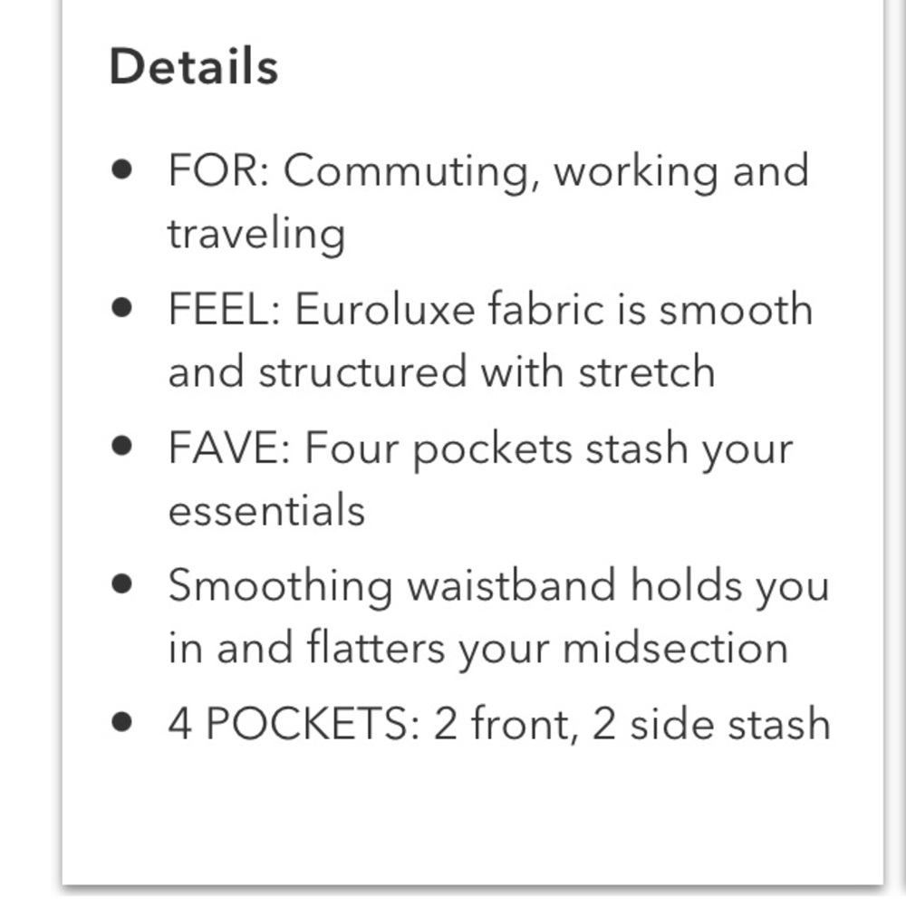 Athleta Stellar Trouser NWOT - Picture 5 of 7